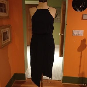 Cooper St Asymmetrical halter midi sheath dress